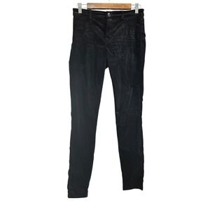 J‎ Brand Black Velvet High Rise Skinny Pants Size 27 Soft Comfortable